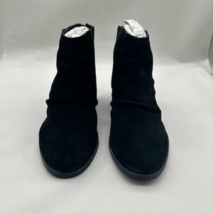 Journee Signature Boots Womens 6‎ Black Slouch Bree Ankle Leather Booties NEW
